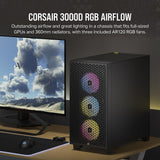 Case Corsair 3000d Rgb Airflow Negro Icue Vidrio Templado