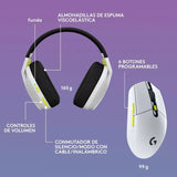 Combo Logitech Audífono G435 Blanco + Mouse G305 Lightspeed