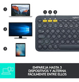 Logitech Teclado K380 Y Mouse Ergonómico Lift Vertical Negro