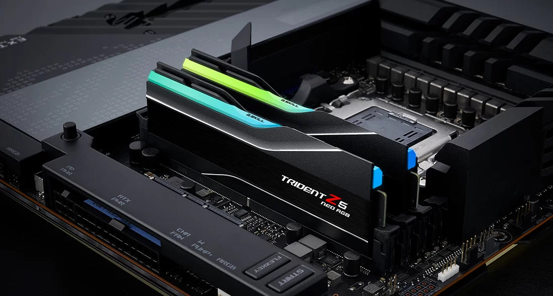 MEMORIA 32GB (16GBx2) DDR5 G.SKILL TRIDENT Z5 NEO RGB BLACK AMD MEMORIA 32GB (16GBx2) DDR5 G.SKILL TRIDENT Z5 NEO RGB BLACK AMD
