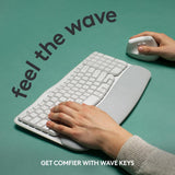 Teclado Inalámbrico Ergonómico Wave Keys Bolt Bt White Sp