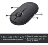 Teclado Y Mouse Inalámbrico Logitech Mk470 Slim Graphite