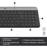 Teclado Y Mouse Inalámbrico Logitech Mk470 Slim Graphite