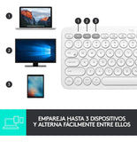 Logitech Teclado K380 Y Mouse Ergonómico Lift Vertical White