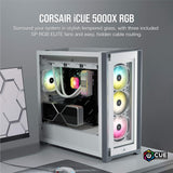 Case Corsair Icue 5000x Rgb White Vidrio Templado Cc-9011213