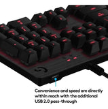 Teclado Gaming Logitech G413 Red Mecánico Carbón