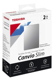 Disco Duro Externo Toshiba Canvio Slim 2tb Silver