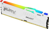 Memoria 16gb Ddr5 5200mhz Kingston Fury Beast White Rgb Cl40