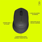 Mouse Logitech M280 Inalámbrico Colores Usb