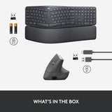 Kit Teclado Y Mouse Logitech Ergo K860 + Mx Vertical