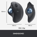 Mouse Logitech Ergo M575 Trackball Inalámbrico Negro