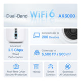 Router Tp-link Mesh Deco X80 Paqx2 Ax6000 2band