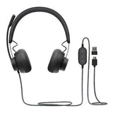 Auriculares Headset Logitech Zone Wired Usb Skype Zoom Teams