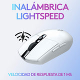 Combo Logitech Audífono G435 Blanco + Mouse G305 Lightspeed