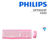 Teclado+mouse Wireless Philips Spt6323p Pink