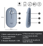 Mouse Inalámbrico Logitech Pebble M350 Bluetooth