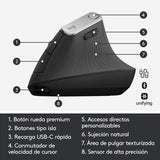 Mouse Logitech Mx Vertical Ergonómico Avanzado Win/mac Envio