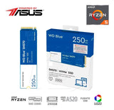 Pc Asus Amd R5-pro-4650g 16gb Ssd 250gb Case Rainbow, F/500w