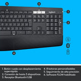 Kit De Teclado Y Mouse Inalámbrico Logitech Mk850 Español