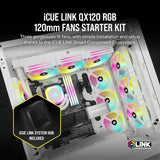 Cooler Case 120mm Corsair Link Qx120 Rgb 3in1 White