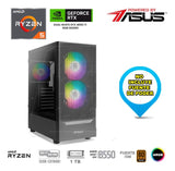 Pc Amd R5-5600x, 32gb Ssd 1tb 4060 Ti 8gb, Case Argb, F/750w