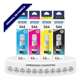 Pack Tinta Epson 544 Original Serie L3110,l3150,l4150,l3160