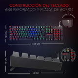 Combo Gamer Teclado Mecánico Mitra + Mouse Griffin Rgb Black