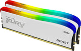 Memoria Kingston Ddr4 16gb 3200 Fury Beast Rgb Cl16 White