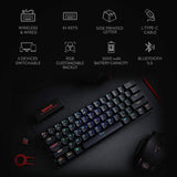 Teclado Mecánico Draconic Wireless Redragon K530w Rgb