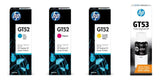 Combo Botella De Tinta Hp Gt53 Negra + Gt52 Colores Original