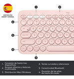 Logitech Teclado K380 Y Mouse Ergonómico Lift Vertical Rosa