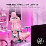 Silla Gaming Razer Enki Soporte Lumbar Curve Quartz Rosa