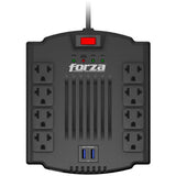 Estabilizador Forza Fvr-1202usb 1200va600w + 2 Usb 8 Tomas