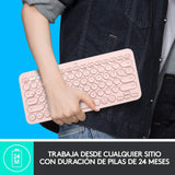 Logitech Teclado K380 Y Mouse Ergonómico Lift Vertical Rosa