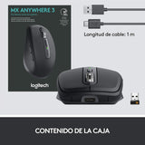 Logitech Mx Anywhere 3 Wireless Mouse Graphite Envios