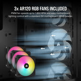 Case Corsair 3000d Rgb Airflow Negro Icue Vidrio Templado