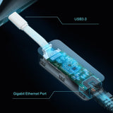 Adaptador De Red Usb Type-c A Rj45 Gigabit Ethernet Ue300c