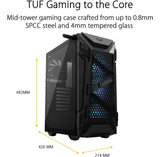 Case Mid Tower Asus Tuf Gaming Gt301 Argb Black