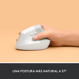 Logitech Teclado K380 Y Mouse Ergonómico Lift Vertical White