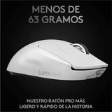 Mouse Gamer Logitech G Pro X Superlight - Negro - Blanco