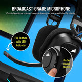 Audifono Gaming Corsair Hs80 Wireless Rgb Carbon