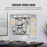CASE CORSAIR 3500X ARGB White SIN FUENTE VIDRIO TEMPLADO