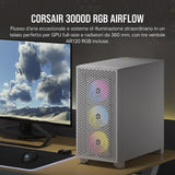 Case Corsair 3000d Rgb Airflow White Icue Vidrio Templado