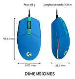 Mouse Gamer Logitech G Series Lightsync G203 Azul