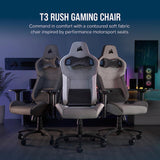 Silla Gaming Corsair T3 Rush Grey Carbon