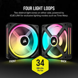 Cooler Case 120mm Corsair Link Qx120 Rgb Kit 3in1 Black