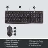 Teclado Y Mouse Logitech Mk120 Color Negro Usb