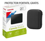 Disco Duro Externo Toshiba 2tb Protector + Estuche De Regalo