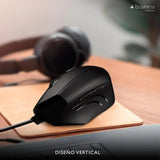 Mouse Vertical Klipxtreme Alambrico Ergonómico Kmo-505 Negro