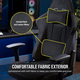 Silla Gaming Corsair Tc100 Relaxed Tela Grey Black